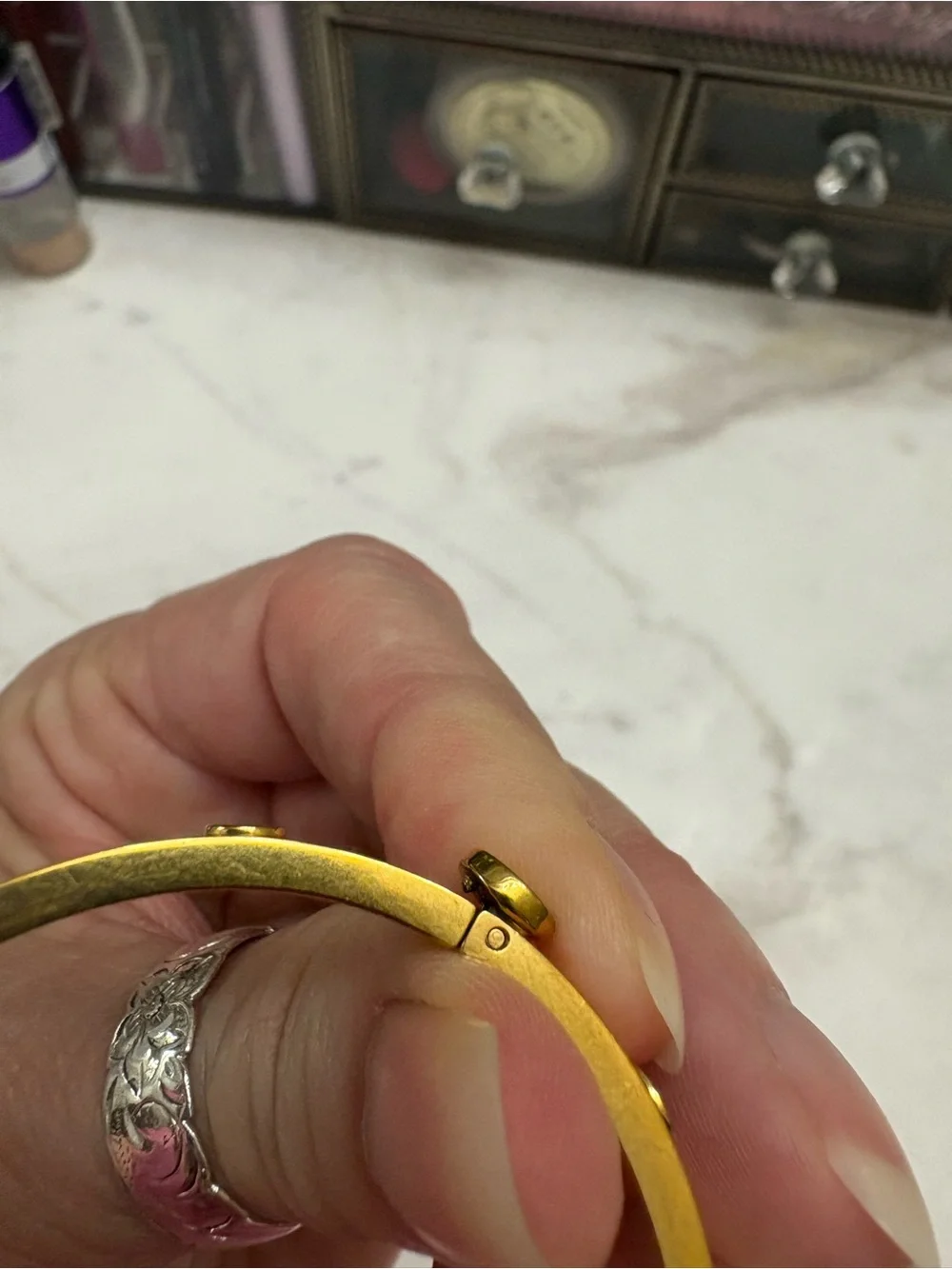 Tory Burch Gold Logo Bangle Bracelet